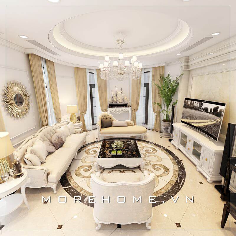 top 15 mẫu sofa tân cổ điển cho phòng khách đẹp